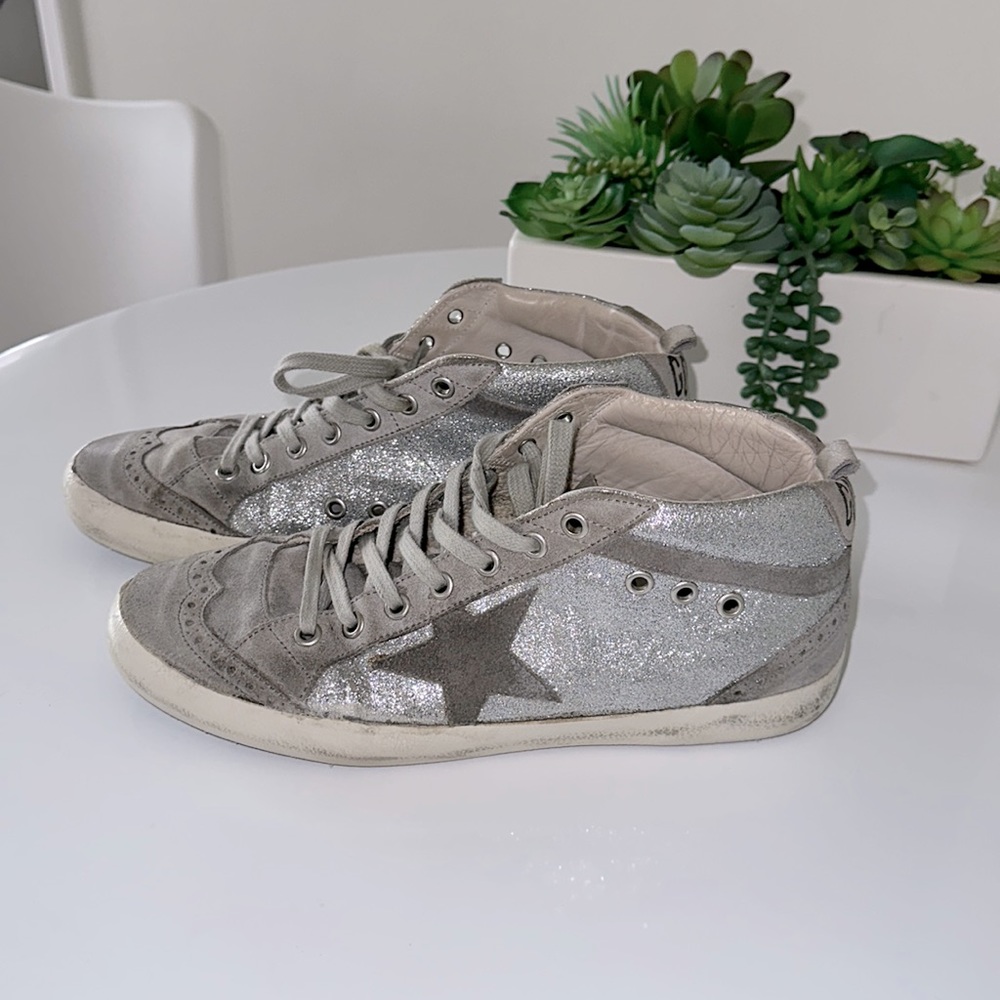**SOLD** on Another Site!!  Golden Goose Mid Star Sparkle Glitter 39